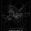 Kort - Kouvola - Sort Plakat (21x29.7 cm (A4))