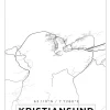 Kort - Kristiansund - Hvid Plakat (21x29.7 cm (A4))