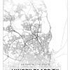 Kort - Lyngby-Taarbæk - Hvid Plakat (21x29.7 cm (A4))