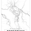 Kort - Porsgrunn - Hvid Plakat (21x29.7 cm (A4))
