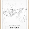 Kort - Sigtuna - Hvid Plakat (21x29.7 cm (A4))