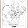 Kort - Täby - Hvid Plakat (21x29.7 cm (A4))