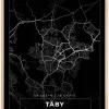 Kort - Täby - Sort Plakat (21x29.7 cm (A4))