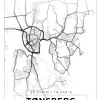 Kort - Tønsberg - Hvid Plakat (21x29.7 cm (A4))