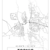 Kort - Tornio - Hvid Plakat (21x29.7 cm (A4))