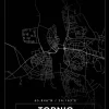 Kort - Tornio - Sort Plakat (21x29.7 cm (A4))