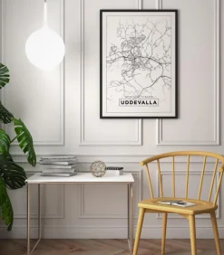 Kort - Uddevalla - Hvid Plakat (21x29.7 cm (A4))