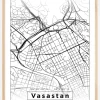 Kort - Vasastan - Hvid Plakat (21x29.7 cm (A4))