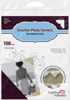 3L Creative Photo Corners Brun - 108 stk