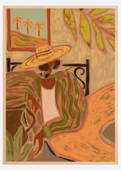 Lady in Stripe Plakat (21x29.7 cm (A4))