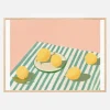 Lemons and stripes Plakat (21x29.7 cm (A4))