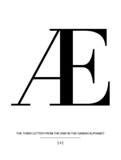 Letter Æ Denmark