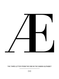 Letter Æ Denmark