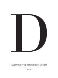 Letter D Plakat (21x29.7 cm (A4))