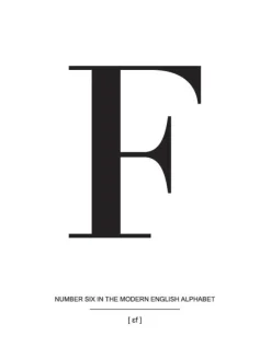 Letter F Plakat (21x29.7 cm (A4))