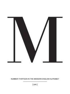 Letter M Plakat (21x29.7 cm (A4))