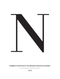 Letter N Plakat (21x29.7 cm (A4))