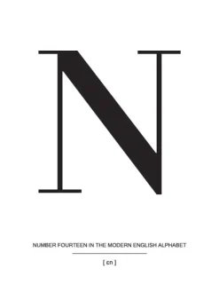 Letter N Plakat (21x29.7 cm (A4))