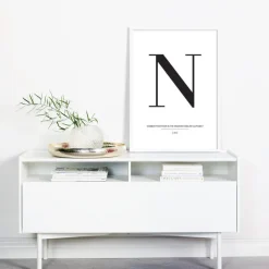 Letter N Plakat (21x29.7 cm (A4))