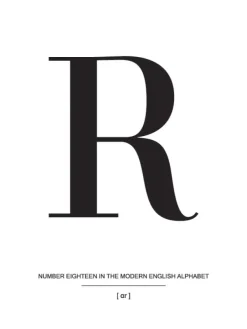 Letter R Plakat (21x29.7 cm (A4))