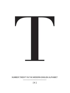 Letter T Plakat (21x29.7 cm (A4))