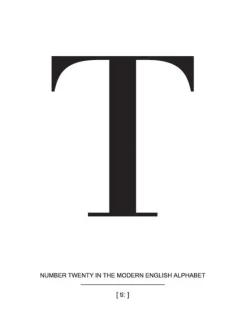 Letter T Plakat (21x29.7 cm (A4))