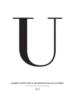 Letter U Plakat (21x29.7 cm (A4))
