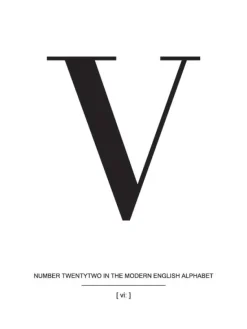 Letter V Plakat (21x29.7 cm (A4))