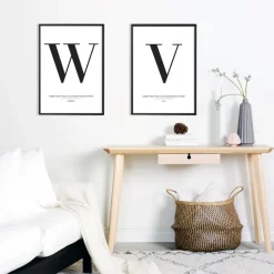 Letter W Plakat (21x29.7 cm (A4))