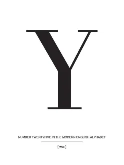Letter Y Plakat (21x29.7 cm (A4))