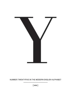Letter Y Plakat (21x29.7 cm (A4))