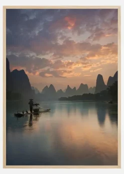 Li River Sunrise Plakat (21x29.7 cm (A4))
