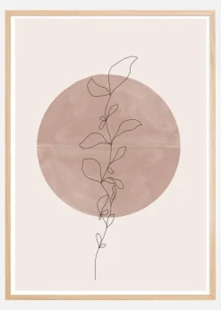 Line Flower Plakat (21x29.7 cm (A4))