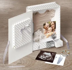 Little Foot Babybox GråHvid