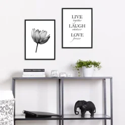 Live, laugh, love - Sort Plakat (30x40 cm)