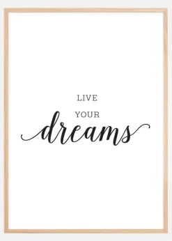 Live your dreams Plakat (21x29.7 cm (A4))
