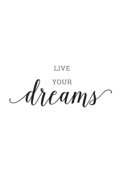 Live your dreams Plakat (21x29.7 cm (A4))