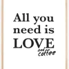 Love and coffee Plakat (21x29.7 cm (A4))