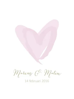 Love Weddingposter Pink (21x29,7 cm (A4))