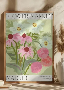 Madrid Flower Market Plakat (21x29.7 cm (A4))