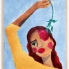 Magda with flower Plakat (21x29.7 cm (A4))