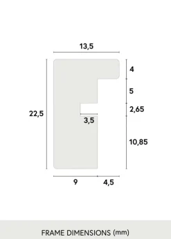 Massive Oak Akrylglas Dark Painted 42x59,4 cm (A2)