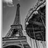 Merry-Go-Round at the Eiffel Tower Plakat (21x29.7 cm (A4))