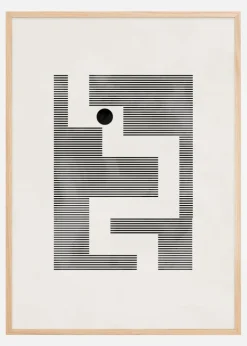 Minimalist maze Plakat (21x29.7 cm (A4))