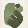 Modern Green Shapes Plakat (21x29.7 cm (A4))