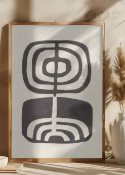 Modern Plant / Lino Print Plakat (21x29.7 cm (A4))