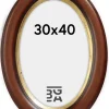 Molly ramme Oval Brun 30x40 cm