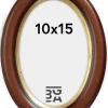 Molly ramme Oval Brun 10x15 cm