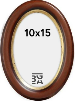 Molly ramme Oval Brun 10x15 cm