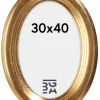 Molly ramme Oval Guld 30x40 cm